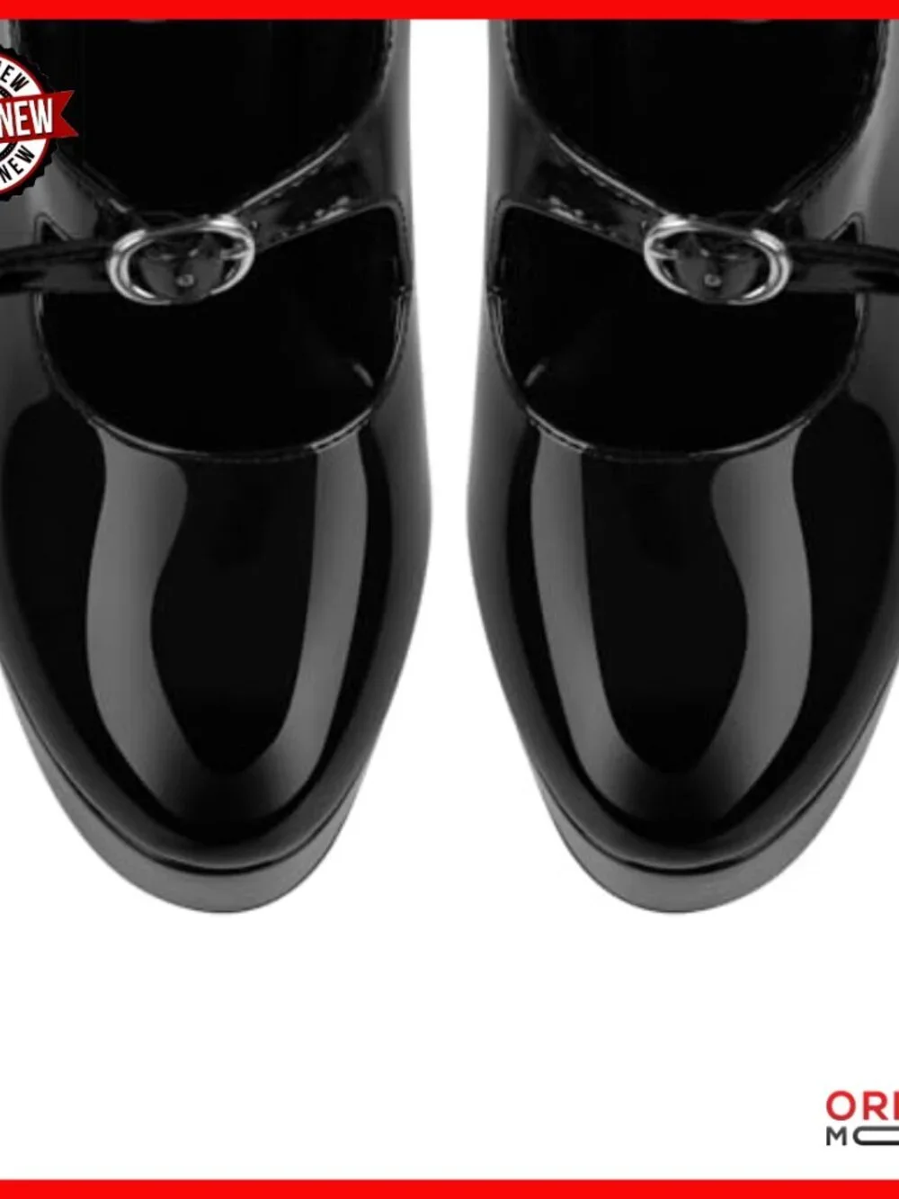 Platform High Heels with Side Zipper Adjustable Buckles Block Heel Pumps